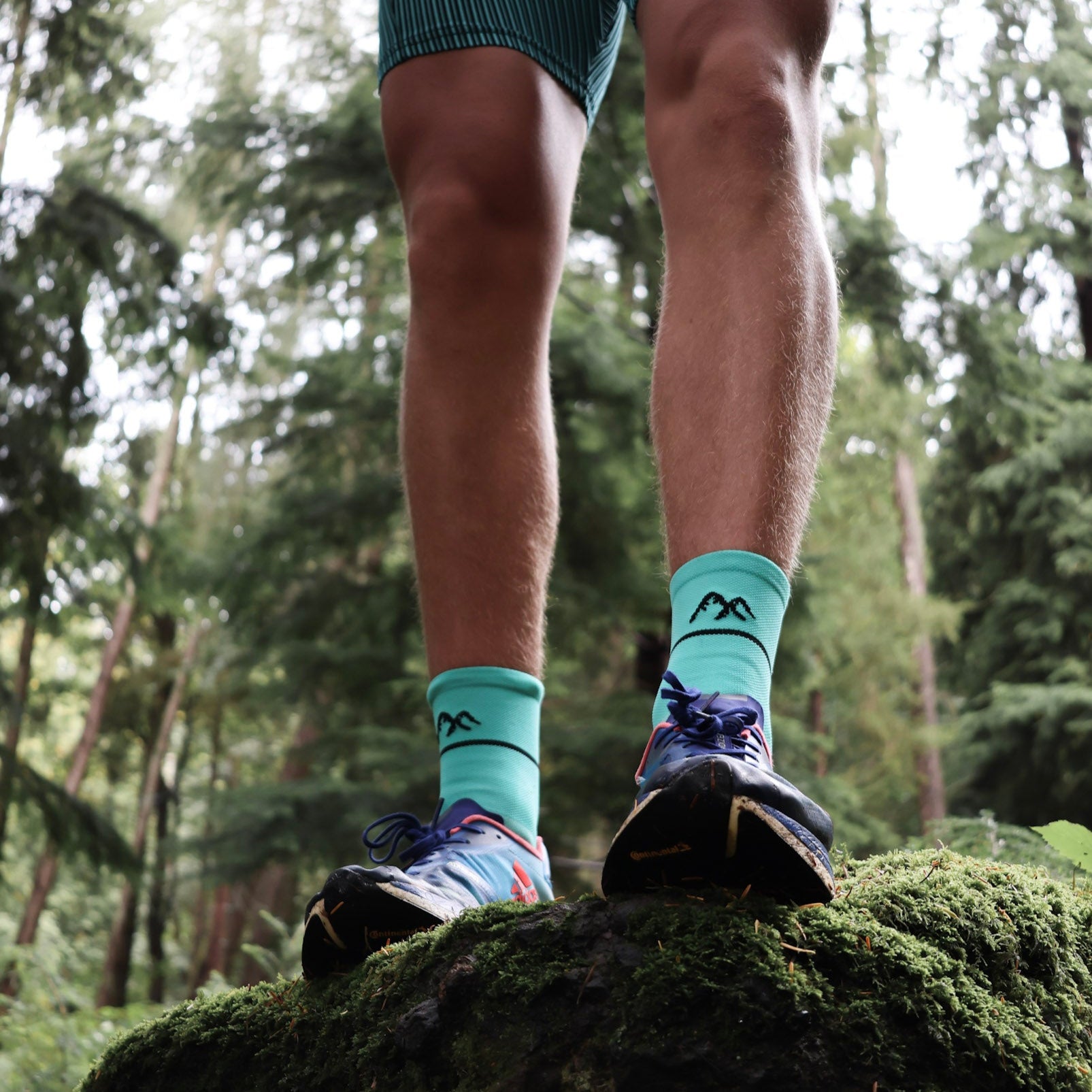 Green Running Socks | Technical Blend