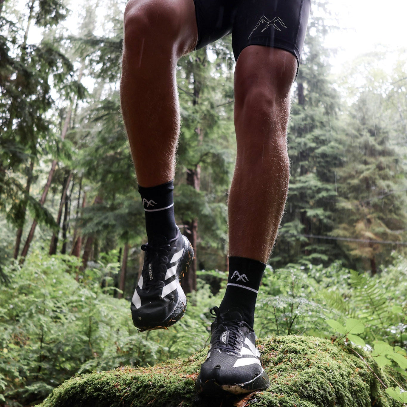Black Running Socks | Technical Blend