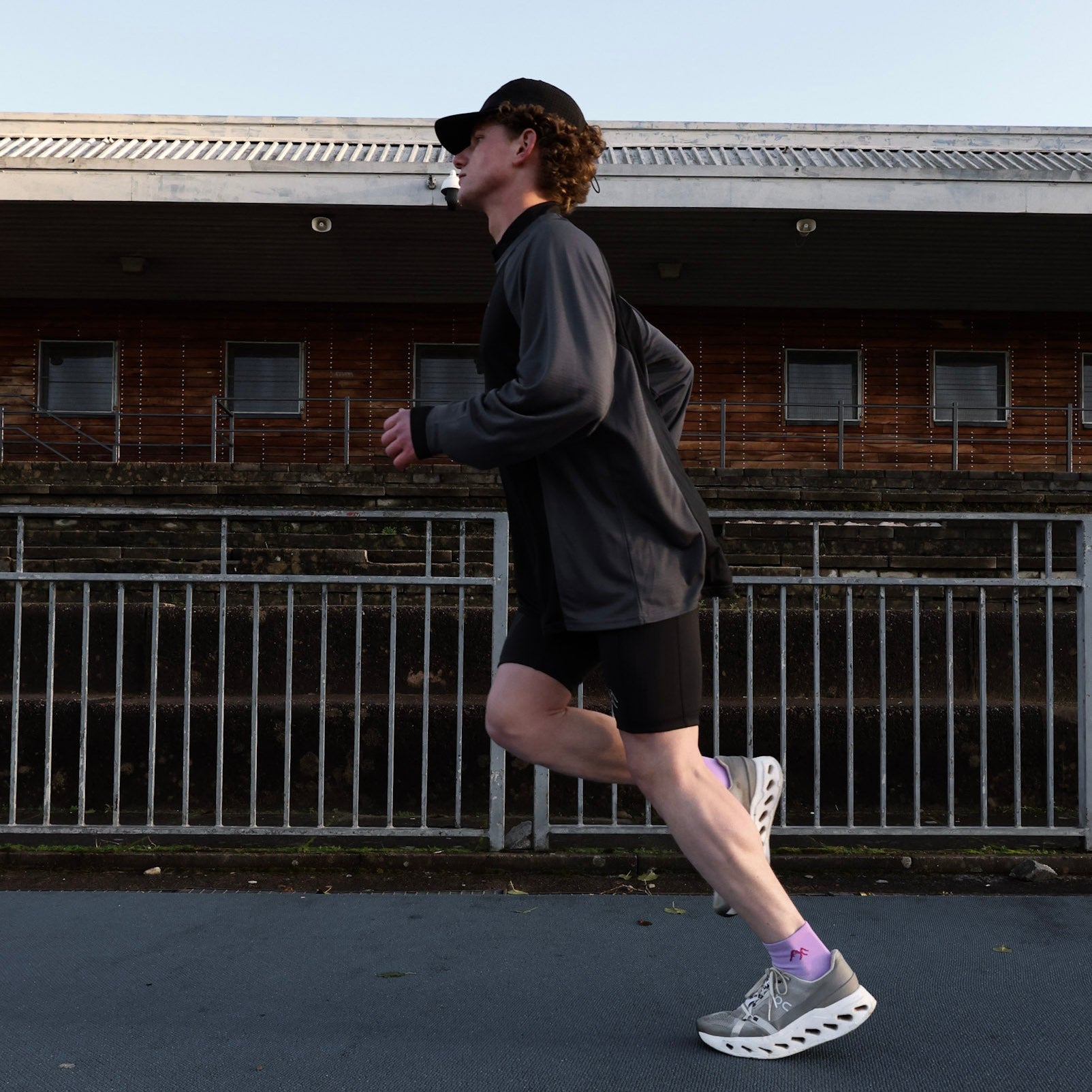 Purple Short Crew Running Socks | Technical Blend