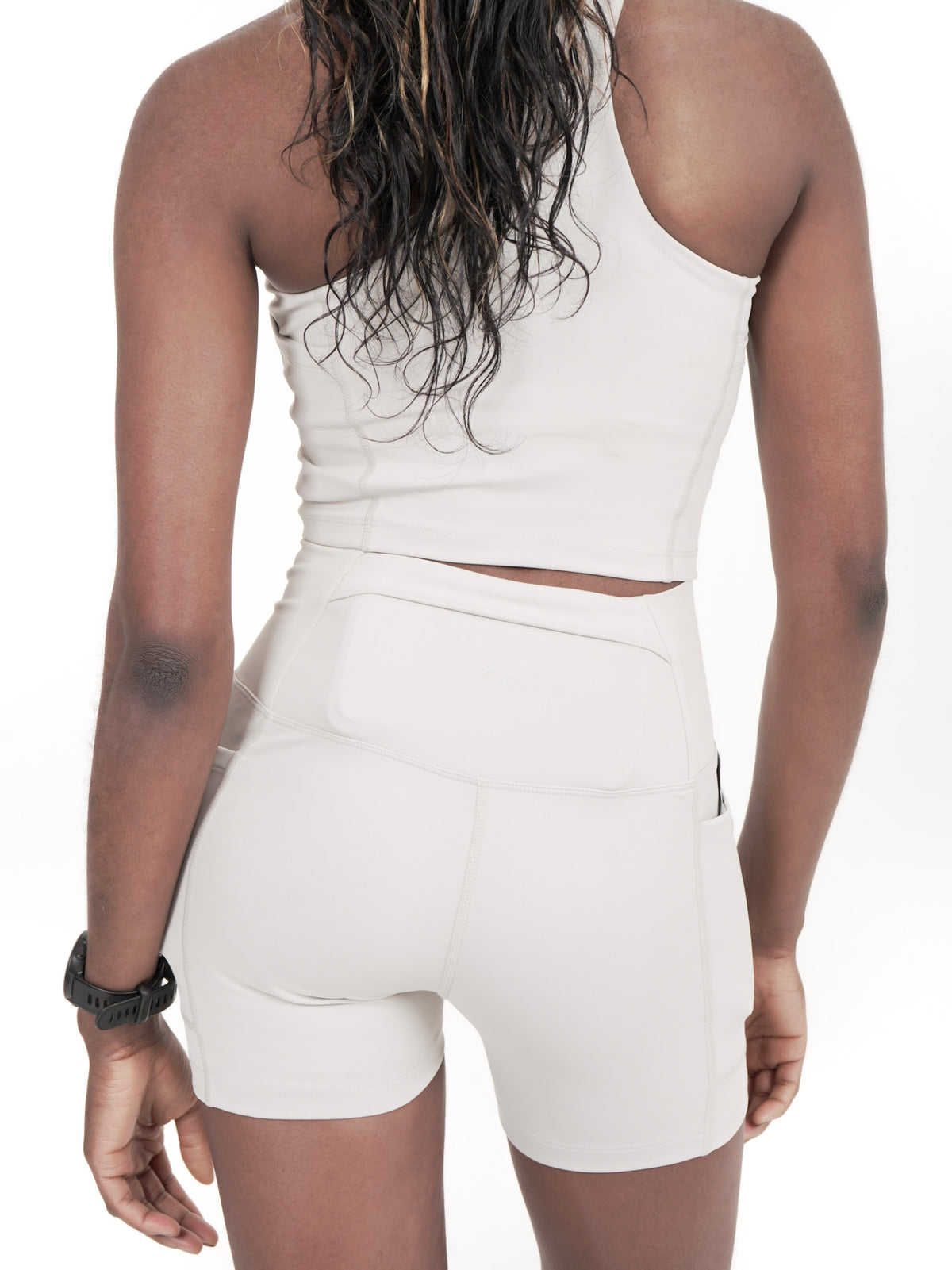 4" Compression Shorts - Off White-4