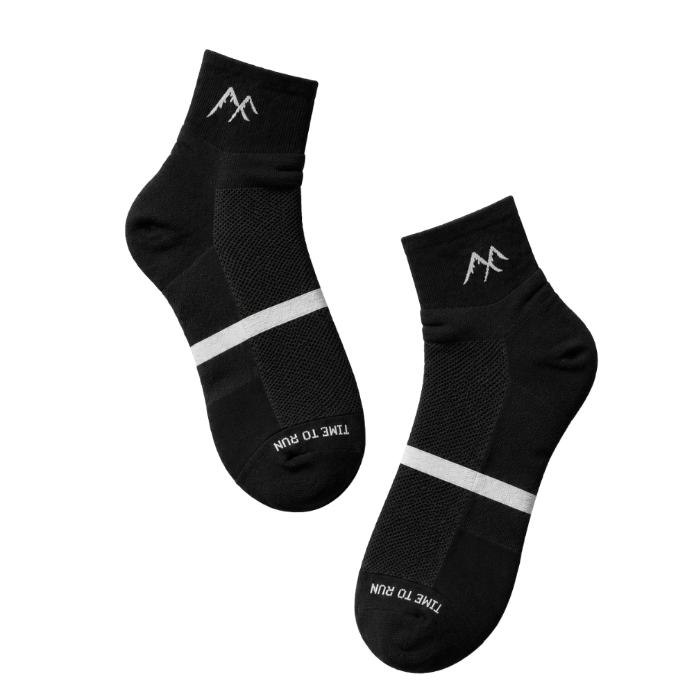 Schwarze kurze Laufsocken | Funktionsmaterial