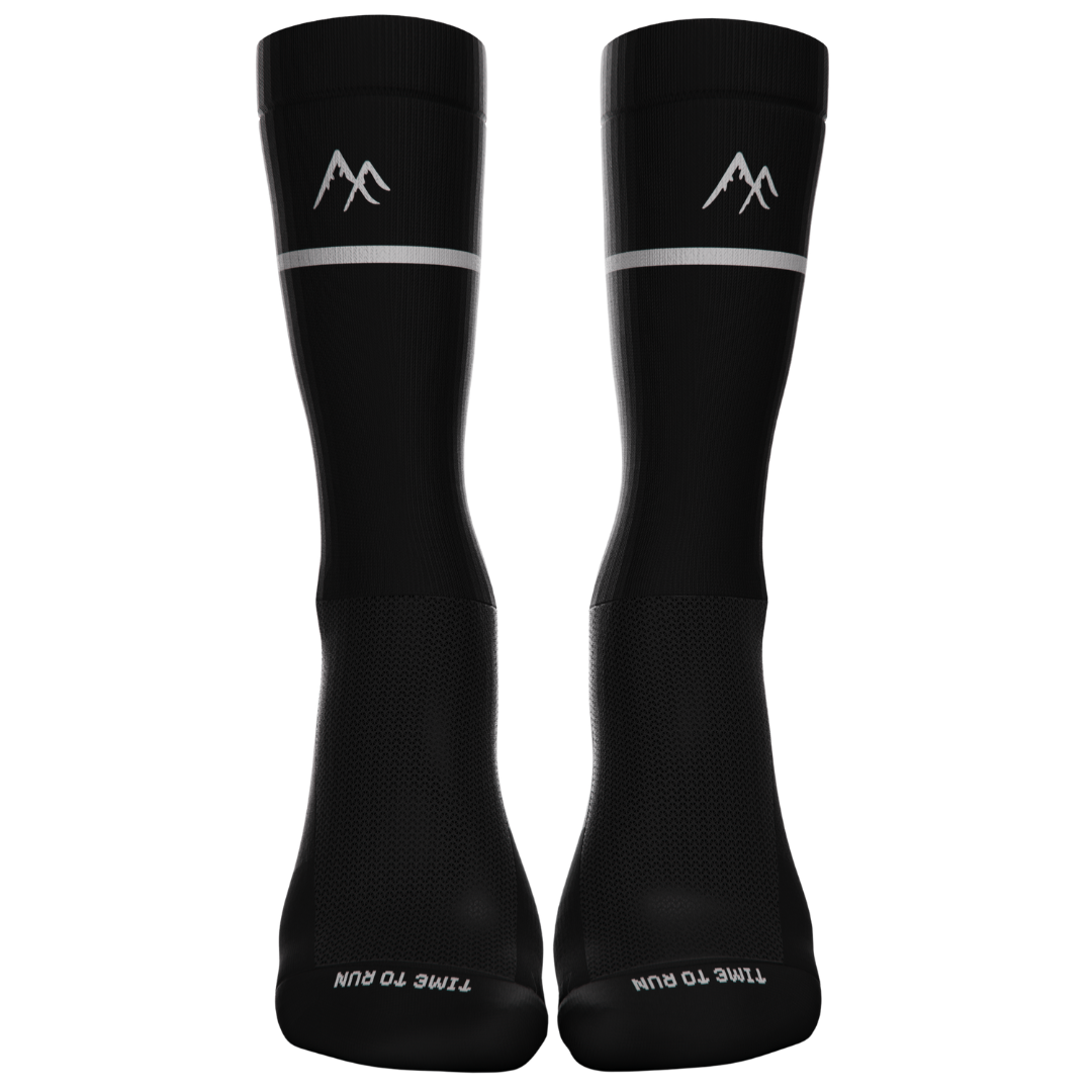 Black running sock front