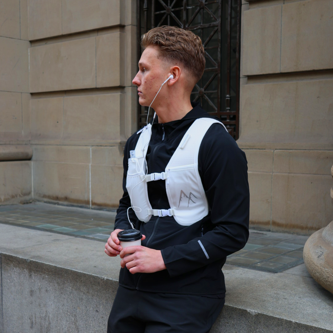 White ArcticFit LED Running Vest