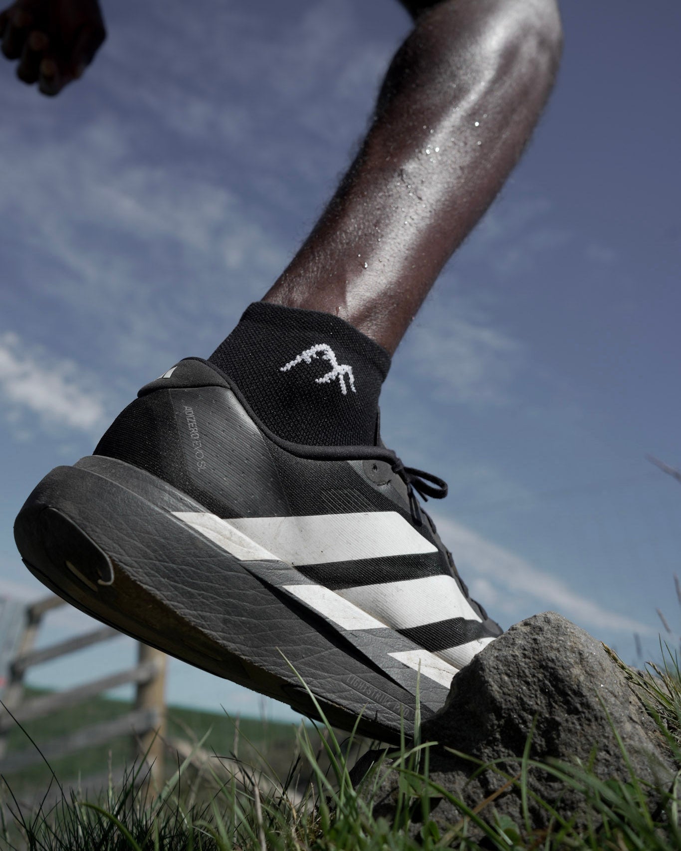 Black Short Crew Running Socks | Technical Blend