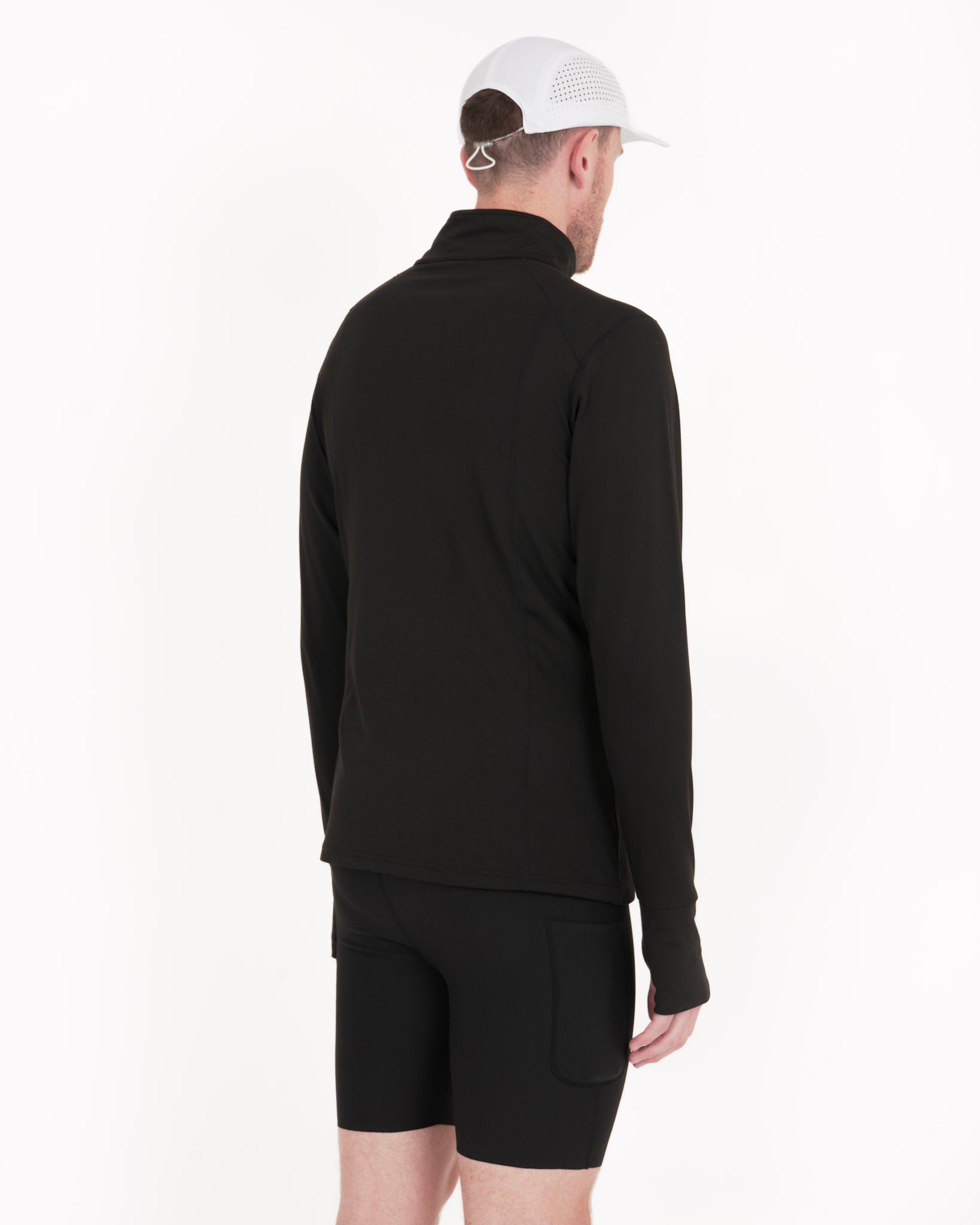 Tempo Herren-Sweatshirt mit durchgehendem Reißverschluss | Schwarz-4