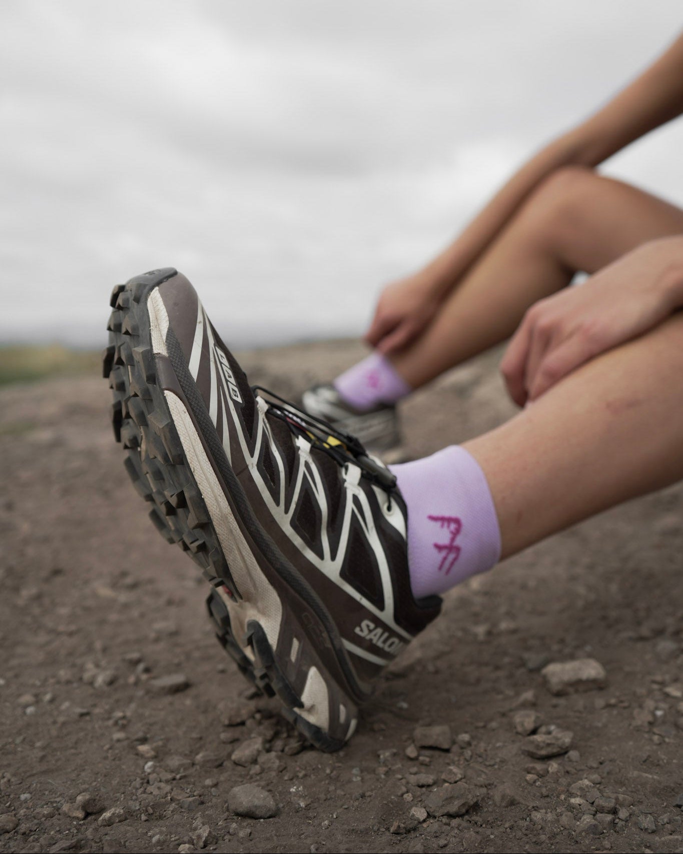 Lila kurze Laufsocken | Funktionsmaterial-3