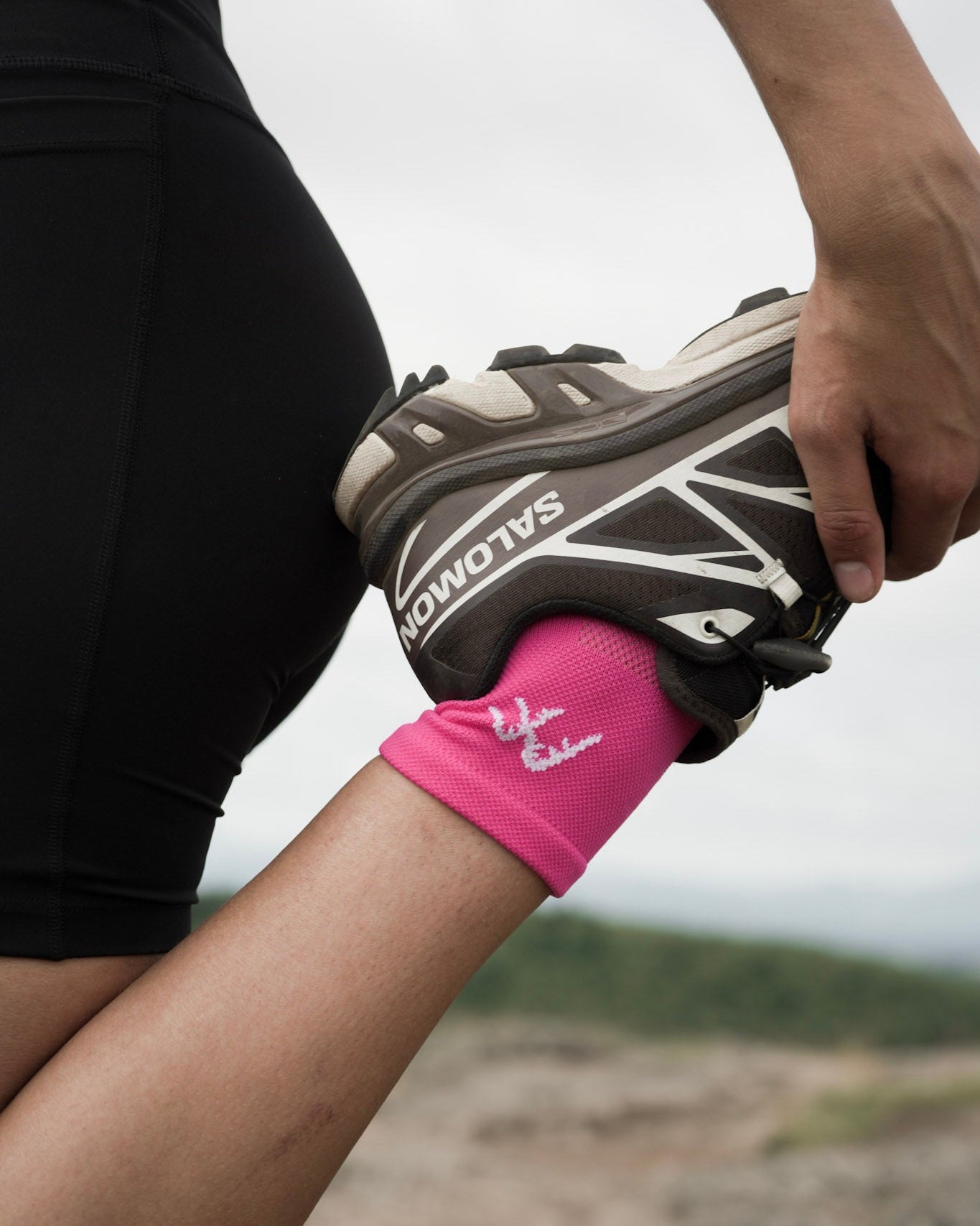 Pink Short Crew Running Socks | Technical Blend
