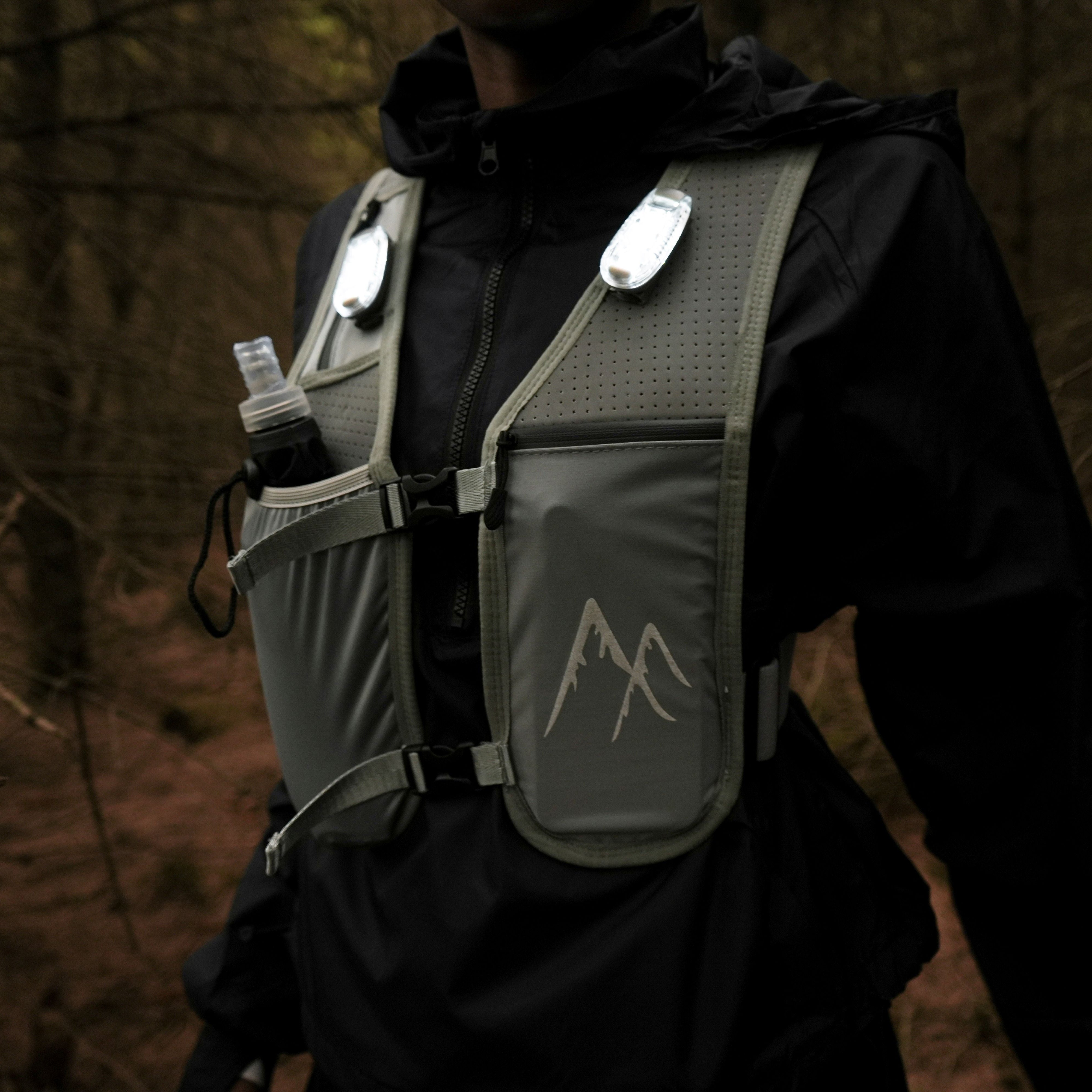 LED grey running vest