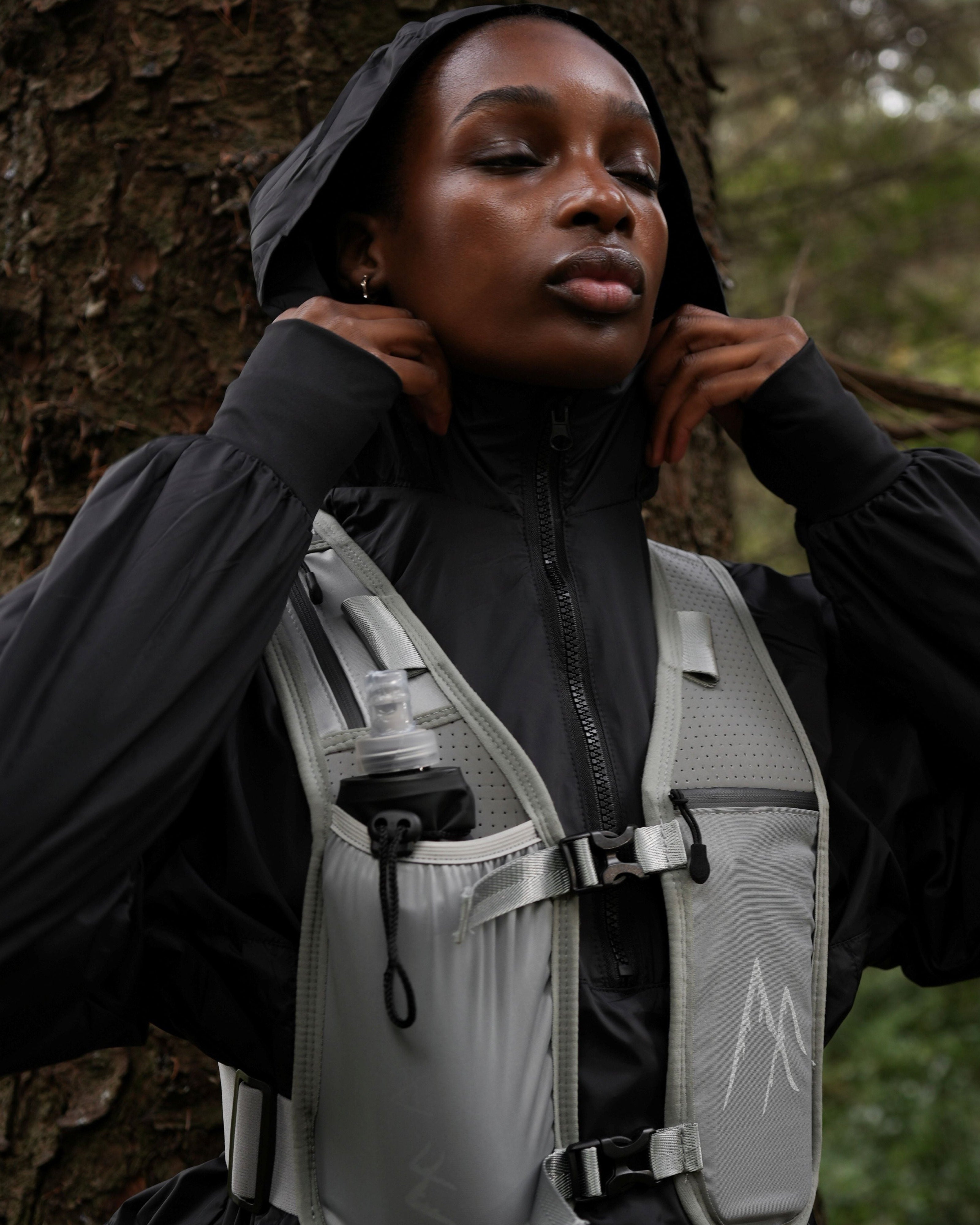 Grey LED running vest