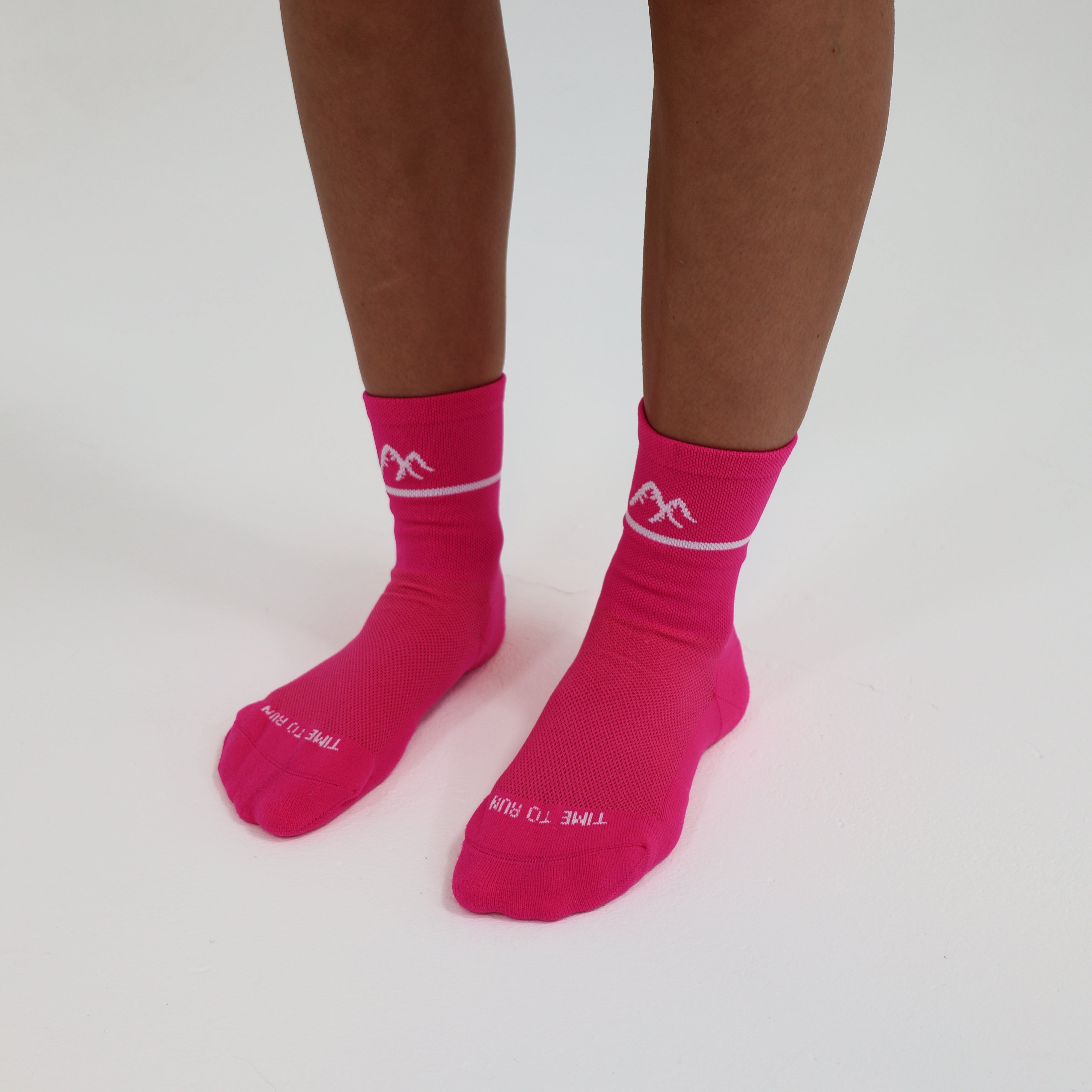 Neon Pink Technical Running Sock