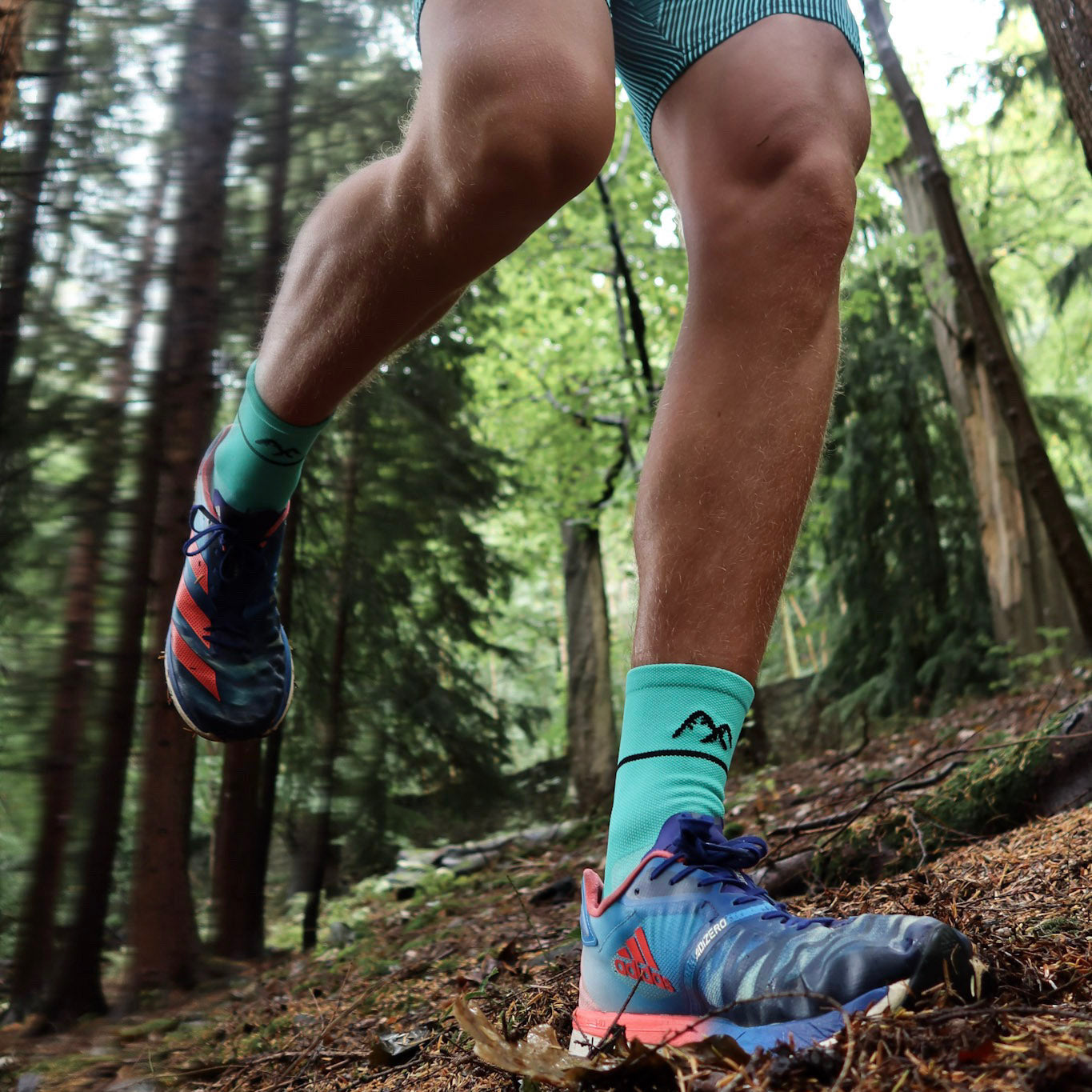 Green Running Socks | Technical Blend