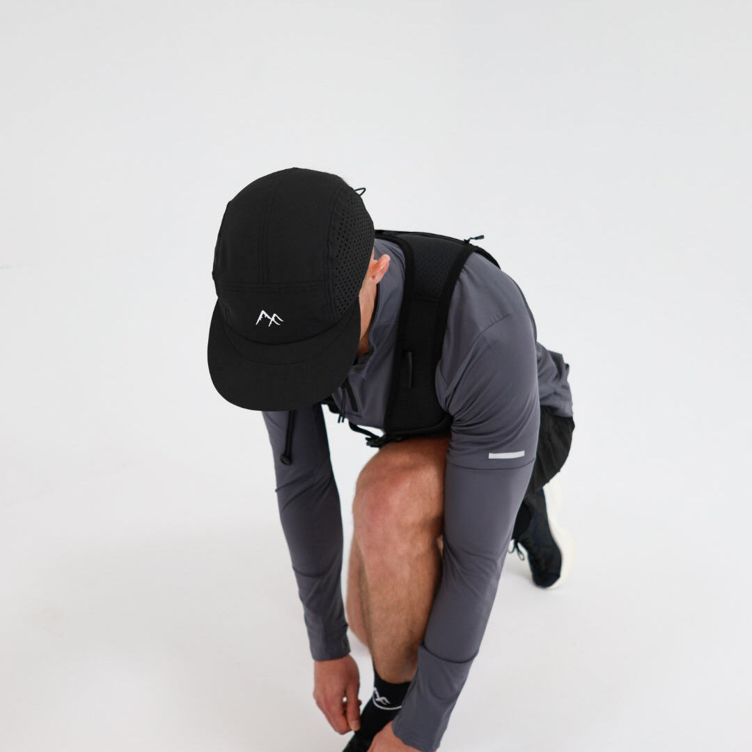 Black LaserFlow Run Cap