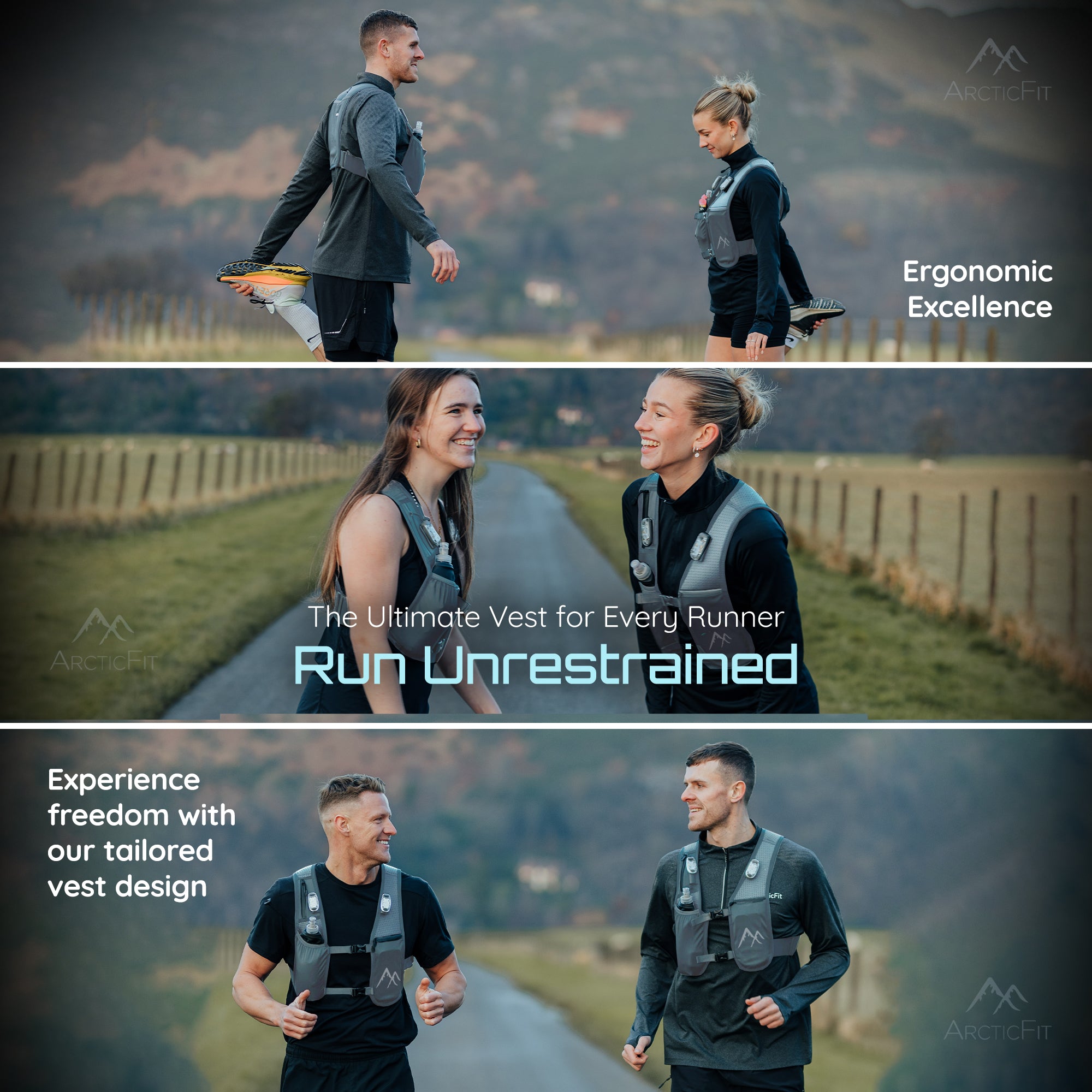 Grey ArcticFit LED Running Vest