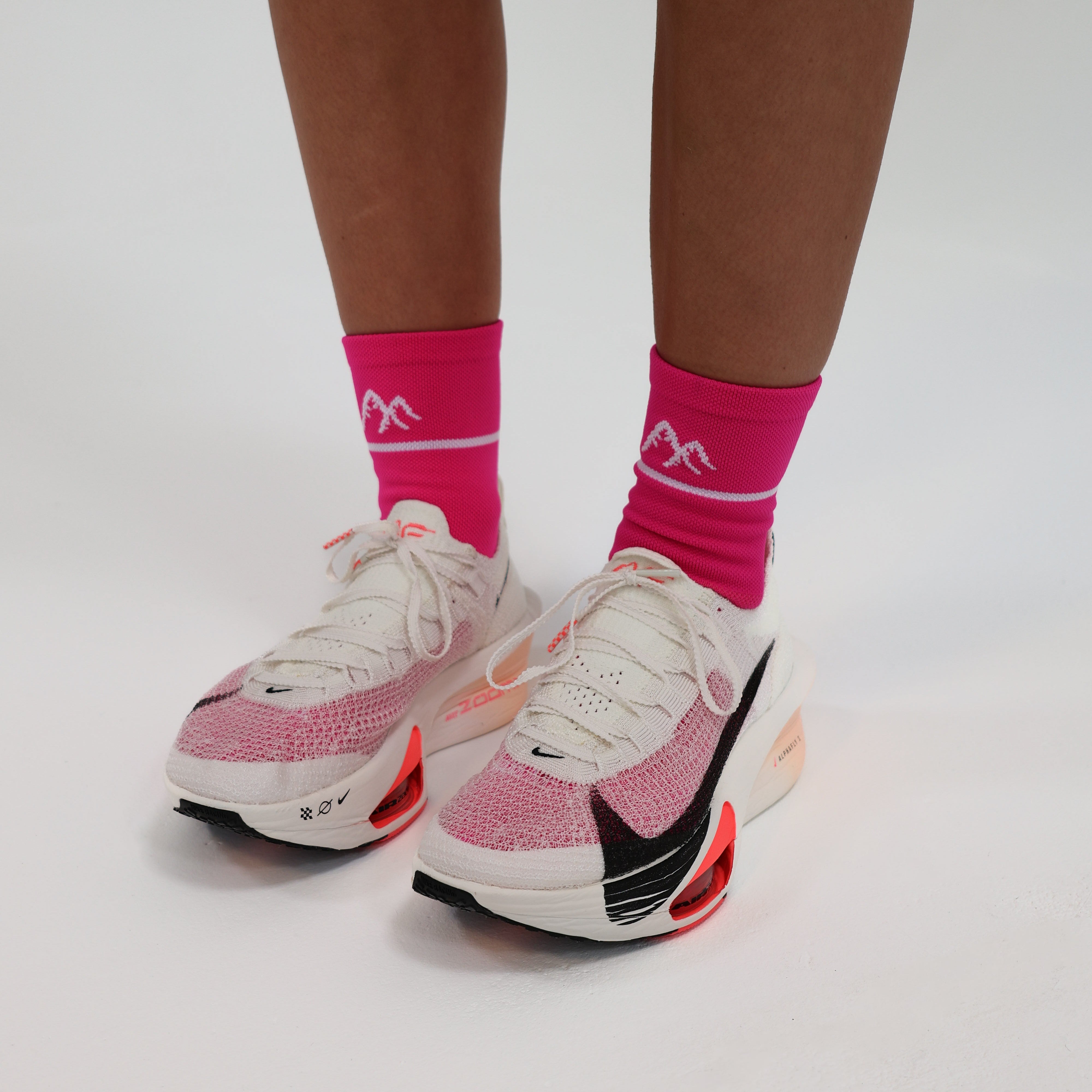 Neon Pink Technical Running Sock
