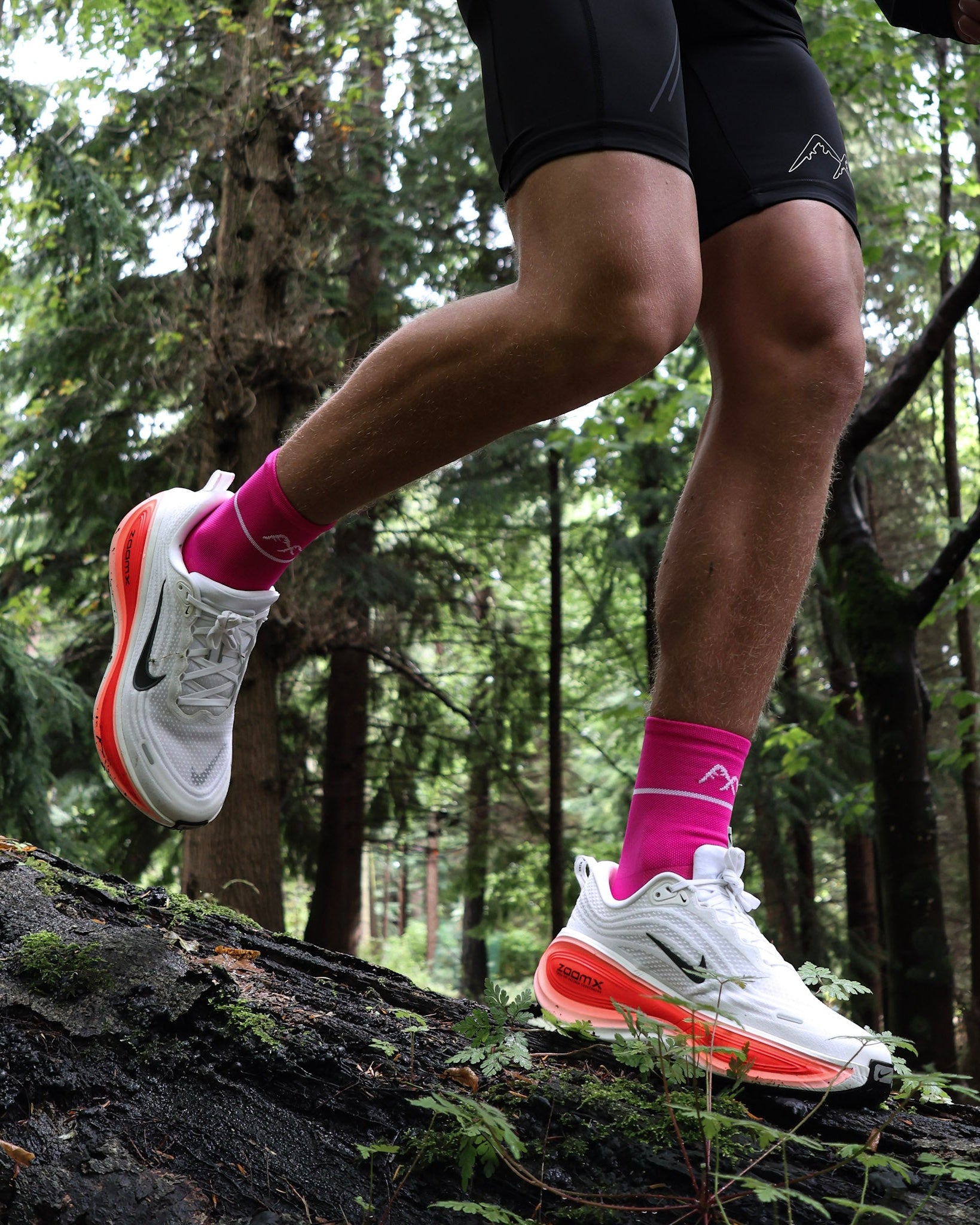 Pink running socks running