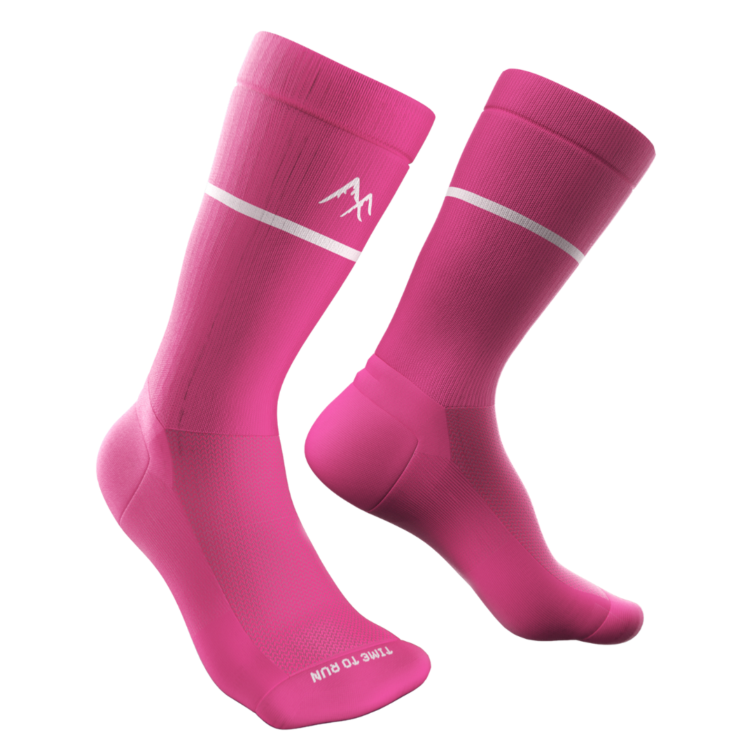 Pink running socks side