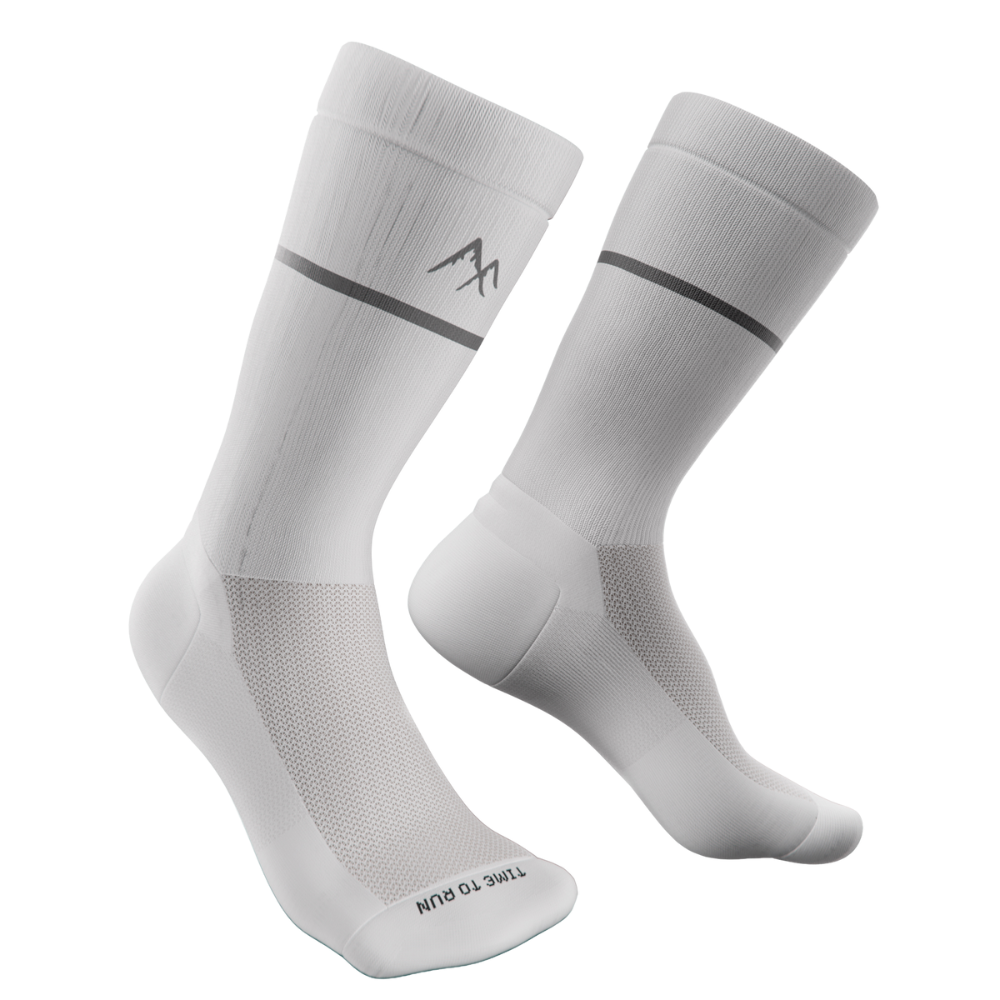 White running sock side