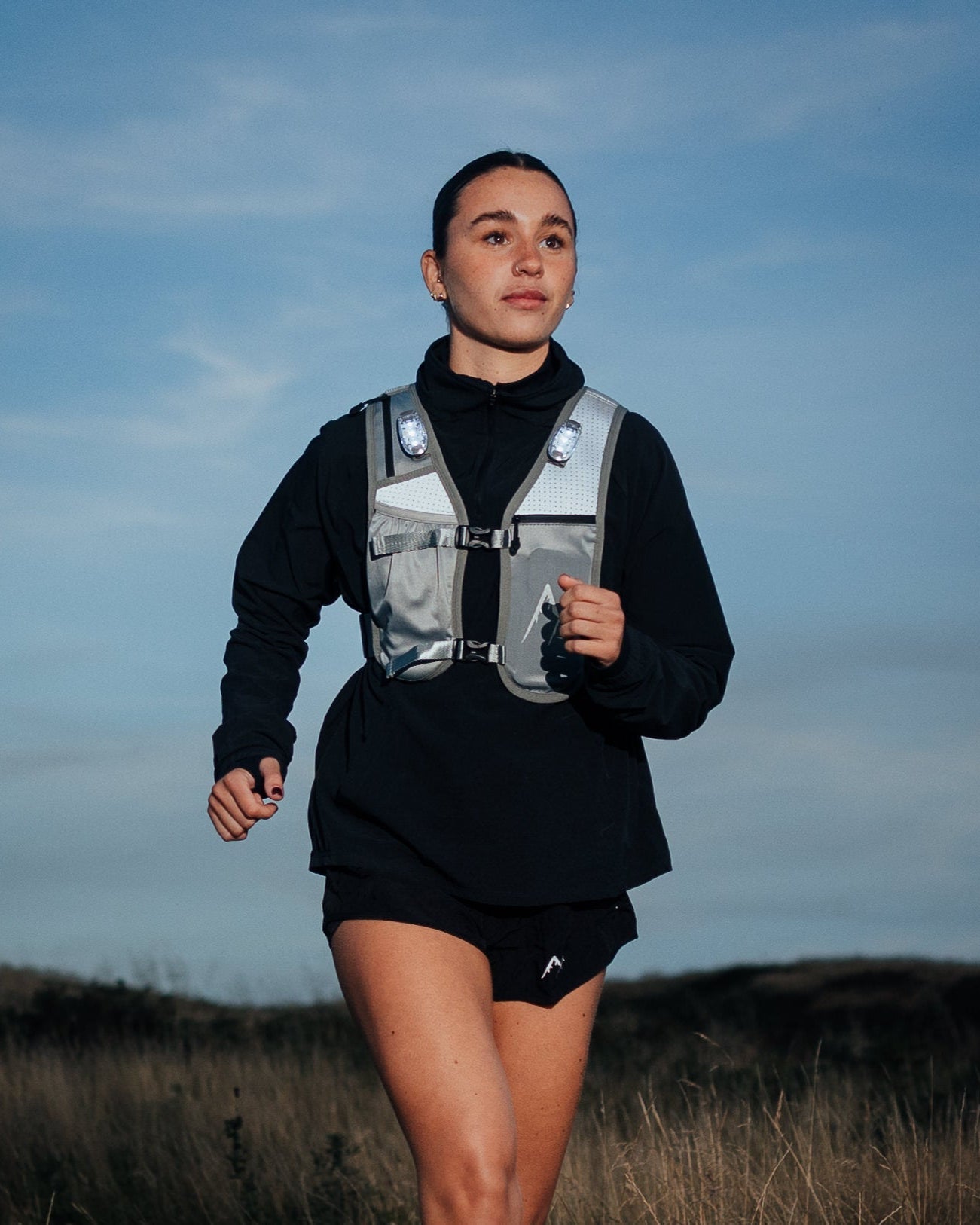 Grey running vest female