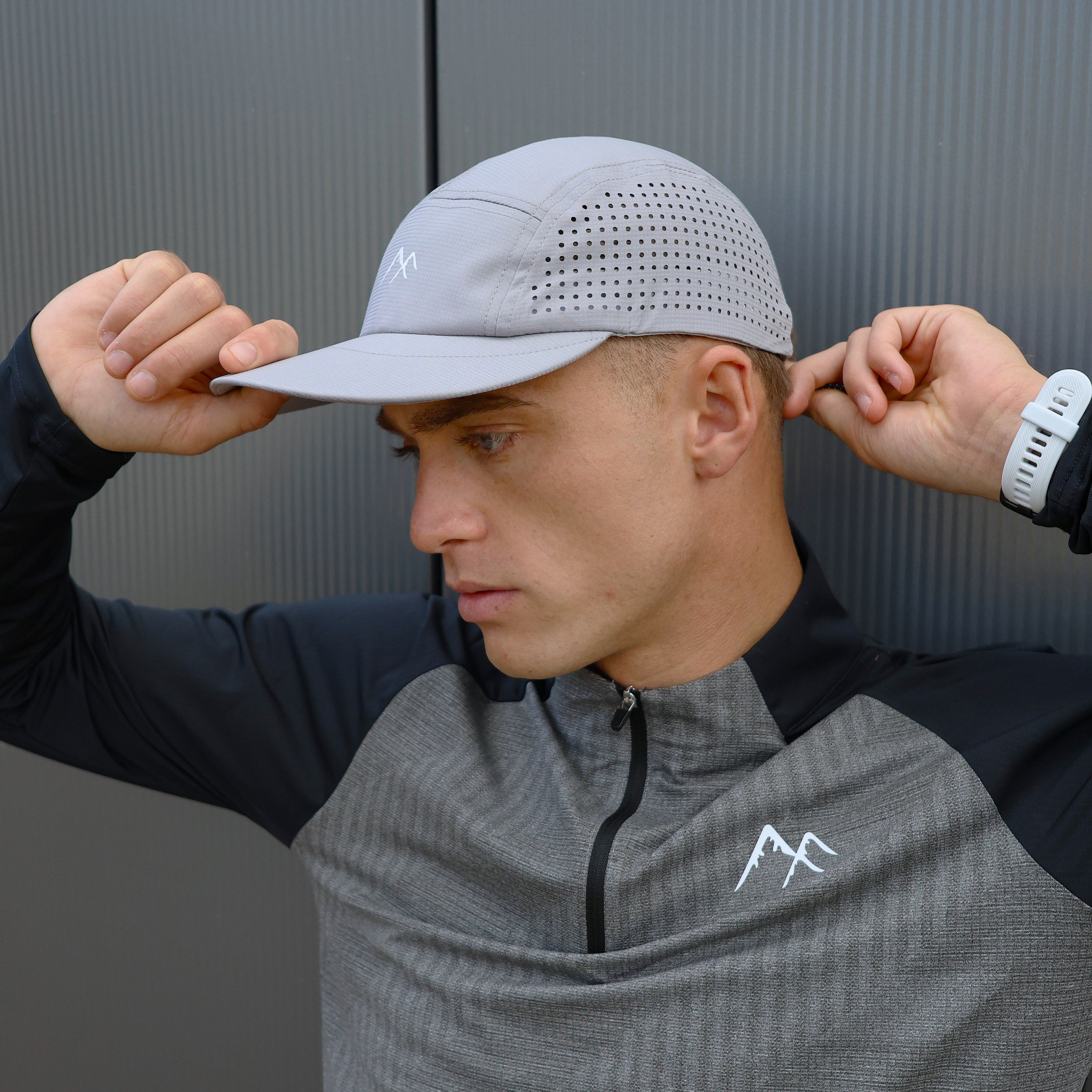 Grey LaserFlow Run Cap